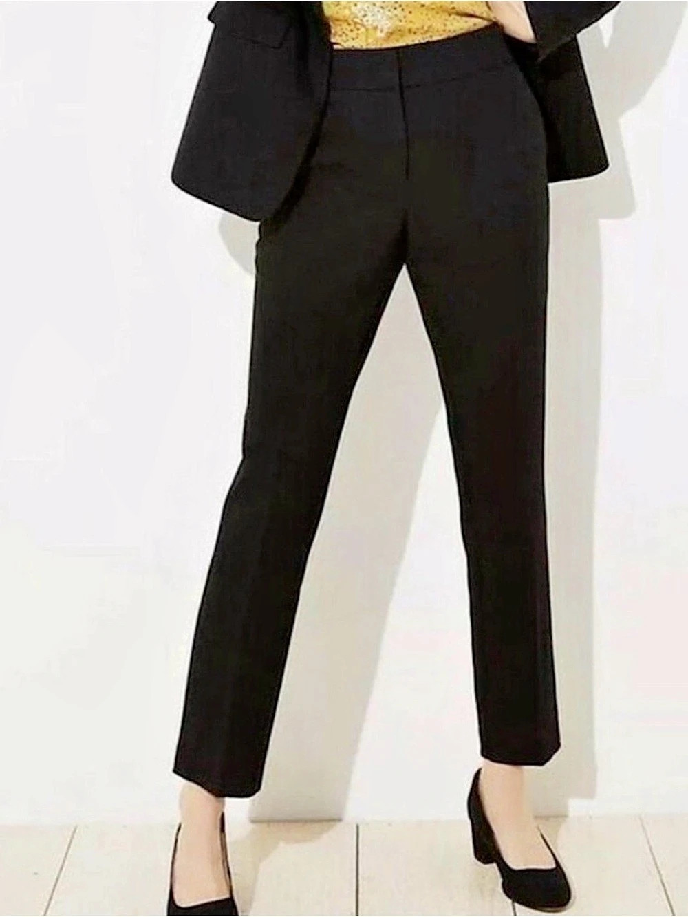 LOFT Marisa Black Slim Ankle Dress Pants Size 4